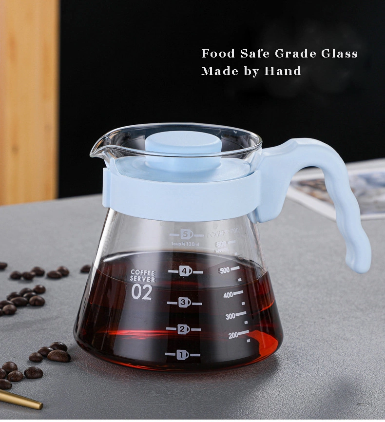 Ecocoffee 400ml 600ml Borosilicate Glass Server V60 Cafe Drip Pot Coffee & Tea Pot Kitchen Machine S800