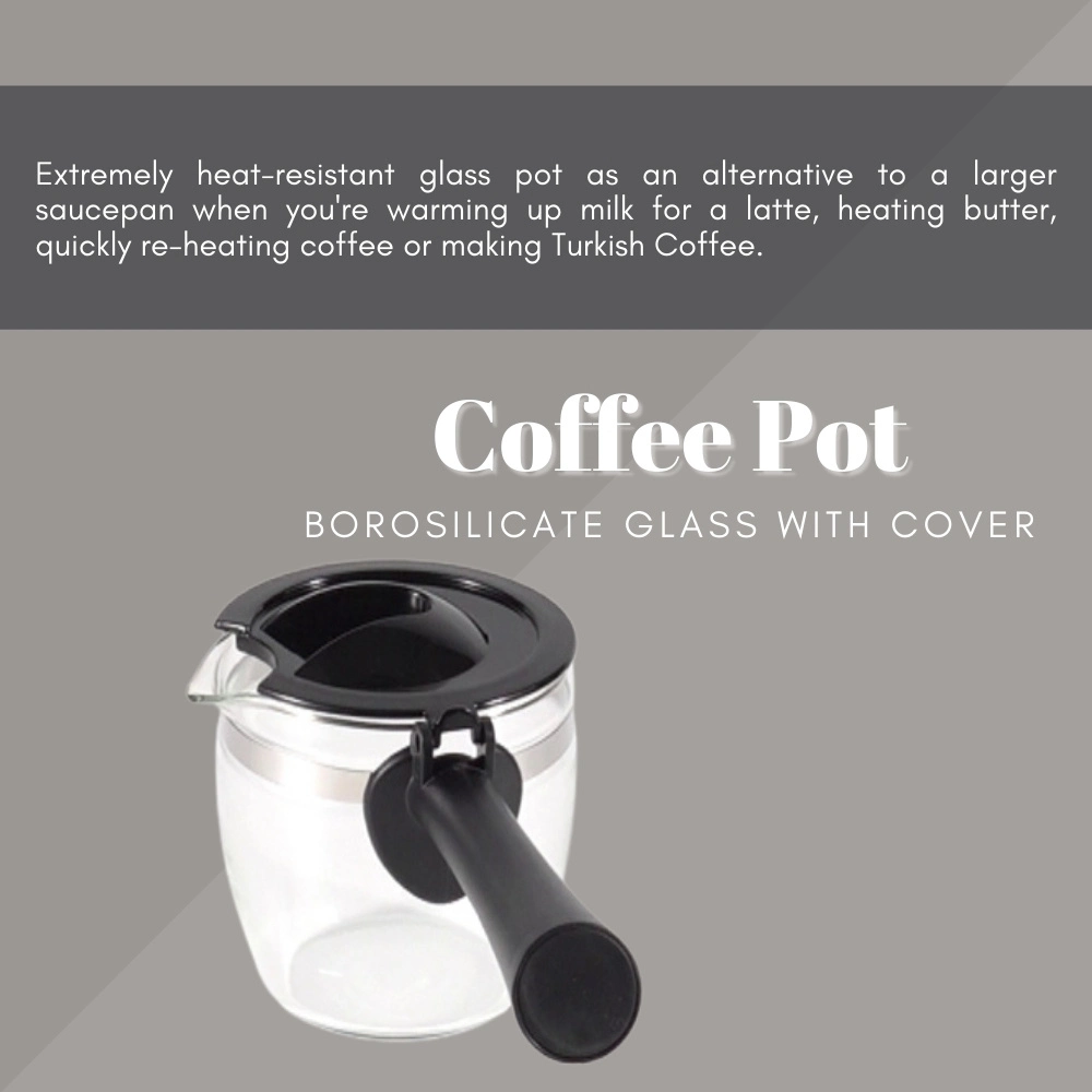 Glass Coffee Maker Machines Accessories Coffee Pot Borosilicate Glass with Cover Bl13855