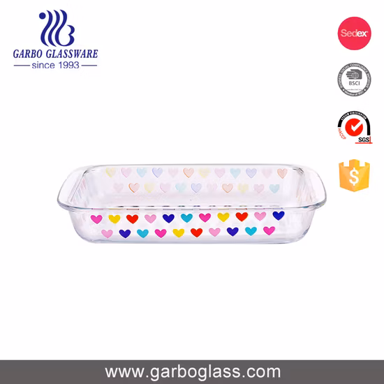 4,5l tamanho grande retângulo placa de vidro de borosilicato alto assadeira forno seguro transparente tigelas de cozimento utensílios de vidro