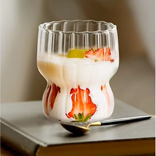 Copo de café de vidro potável Lakotto de parede dupla com alto teor de borosilicato com qualidade